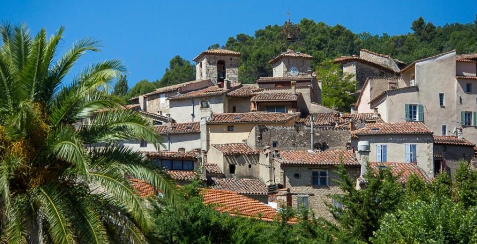 Charmant deux-pièces dans villa avec piscine privée Seillans Esterno foto